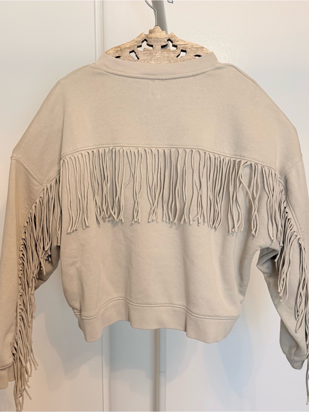 Gap Soft Wedge Fringe Crewneck Sweatshirt
